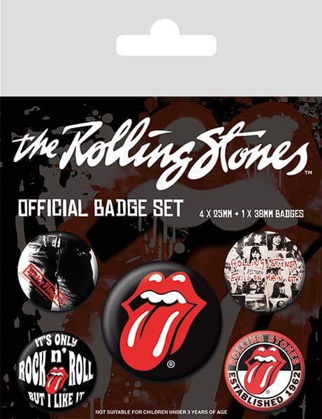 The Rolling Stones (Classic) Badge Pack - Music Badges | musical gifts online