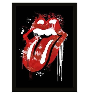 The Rolling Stones ((Graffiti Lips) Framed Print