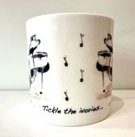Tickle The Ivories Piano Fine China Mug - Music Mug | musical gifts online