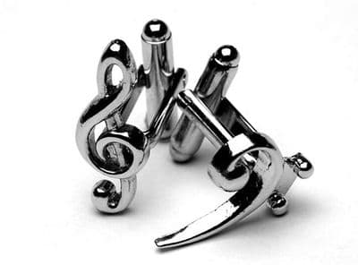 Treble & Bass Clef Cufflinks by Gifticuffs