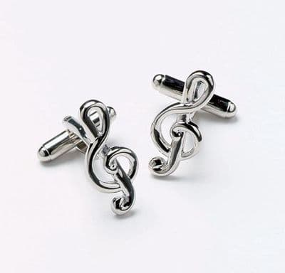 Treble Clef Cufflinks by Onyx Art
