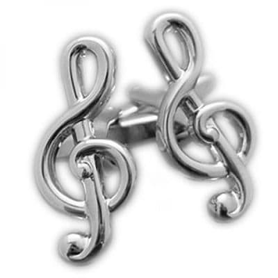 Treble Clef Cufflinks to Clear