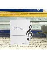 Treble Clef Die Cut Memo Pad - Treble Clef Stationery | musical gifts online