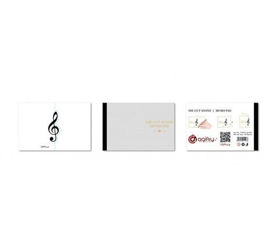 Treble Clef Die Cut Memo Pad - Treble Clef Stationery | musical gifts online