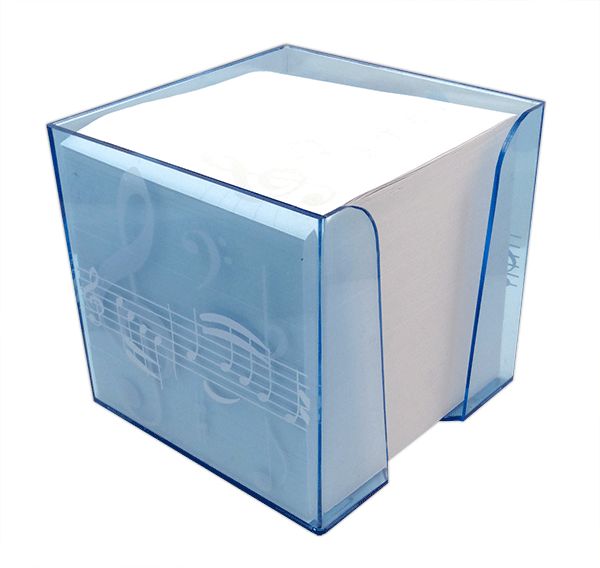 Treble Clef Memo Note Block in Blue