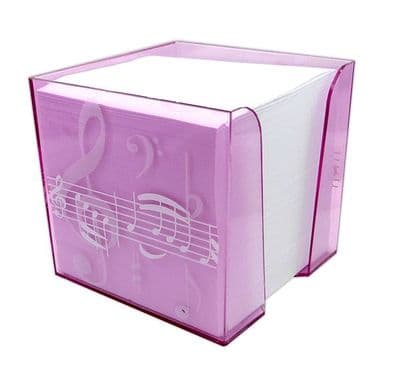 Treble Clef Memo Note Block in Pink
