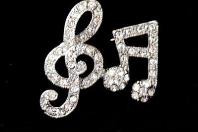 Treble Clef & Semiquaver Brooch by MX