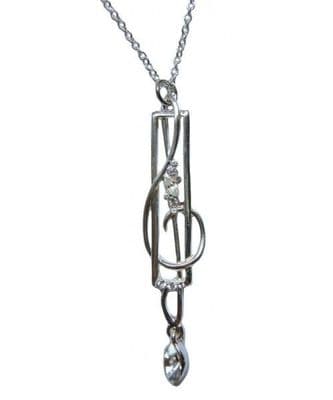 Treble Clef Silver-Plated Pendant by MGC