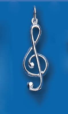 Treble Clef Sterling Silver Charm