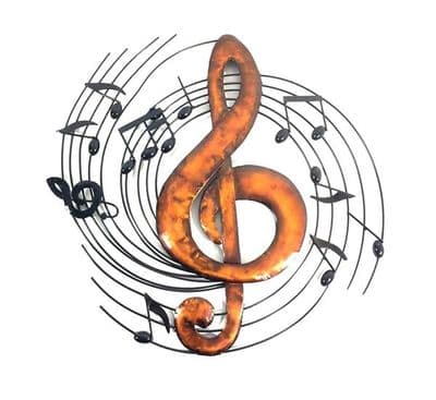 Treble Clef Swirl Metal Wall Art by SKStyle
