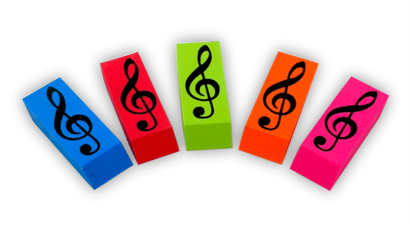 Treble Clef Wedge Eraser
