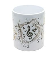 Trombone Treble Clef Designed Mug - Trombone Mug | musical gifts online