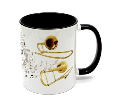 Trombone Treble Clef Mug with Black Handle Etc.