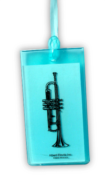 Trumpet Soft Rubber ID Tag - Music ID Tags | musical gifts online