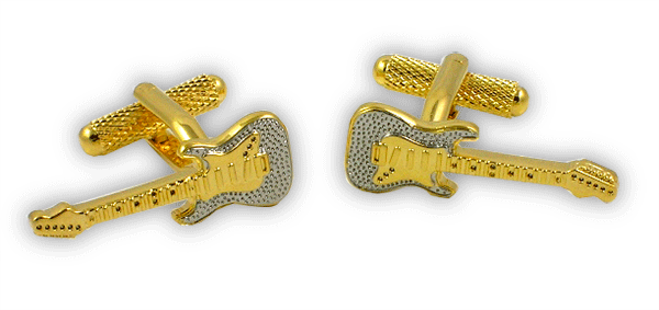 Two Tone Guitar Cufflinks – Music Cufflinks | musical gifts online