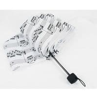 White Sheet Music Umbrella - Music Themed Umbrella | musical gifts online
