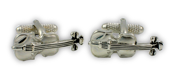 Violin Cufflinks by Onyx-Art