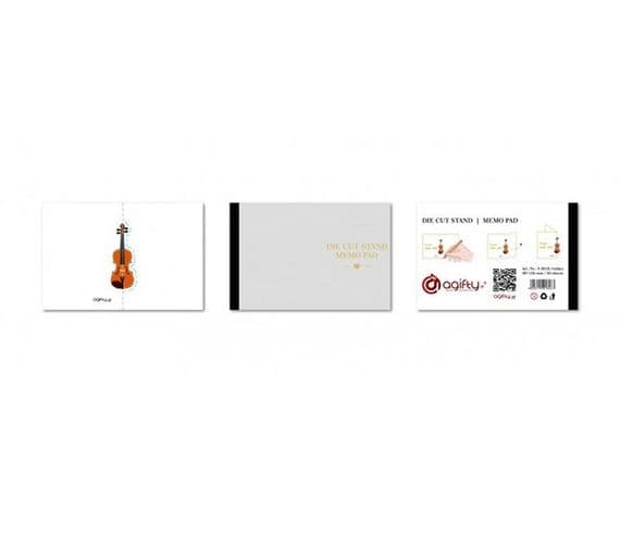 Violin Die Cut Memo Pad - Violin Themed Gift | musical gifts online