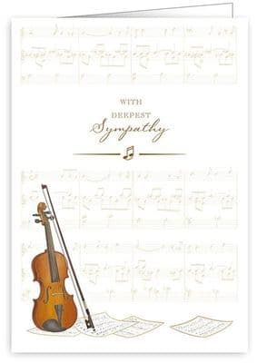 Violin Sympathy Card by Quire