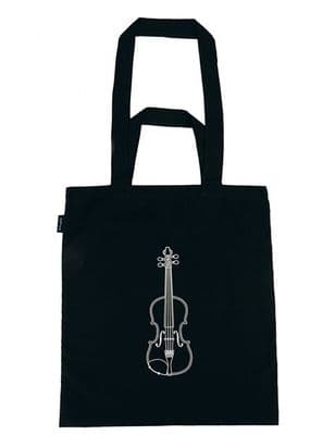 Violin Tote Bag in Black by AGR