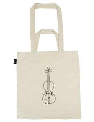 Violin Tote Bag in Natural by AGR
