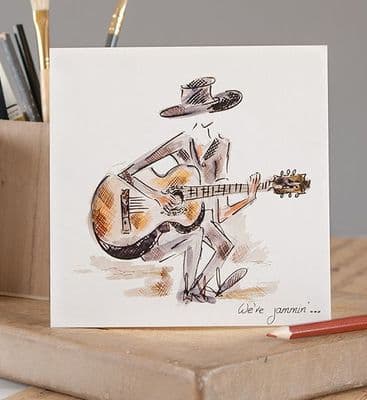 We're Jammin' Greetings Card by Claire Louise