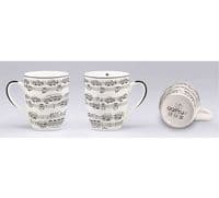 White Bone Music China Mug - Music China Mug | musical gifts online