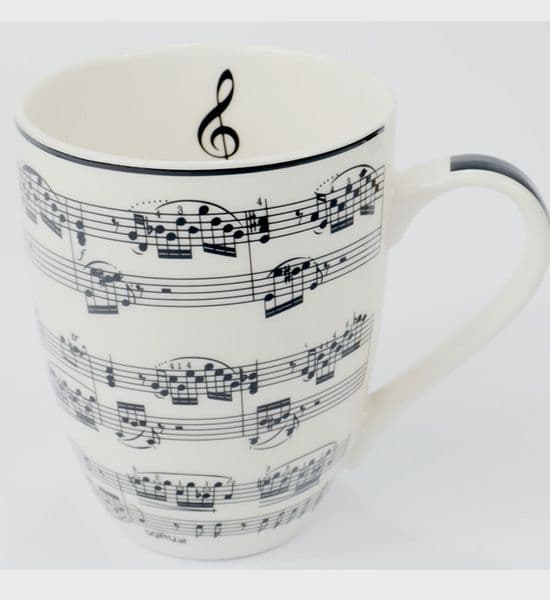 White Bone Music China Mug - Music China Mug | musical gifts online