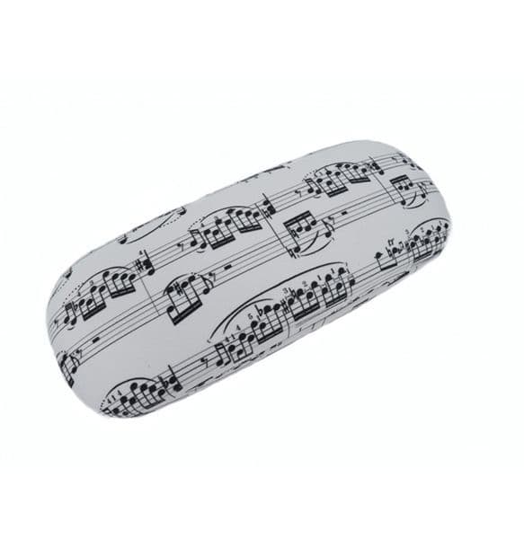 White Sheet Music Glasses Case - Glasses Case | musical gifts online