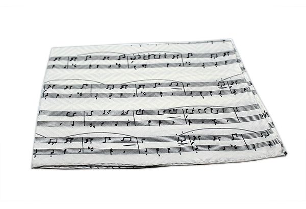 White Silk Manuscript Handkerchief – Music Gift | musical gifts online