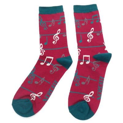Wine Bamboo Socks by Mr Heron