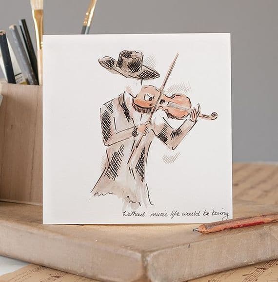 Without Music Life Would Be Boring - Music  Greetings Card | musical gifts online