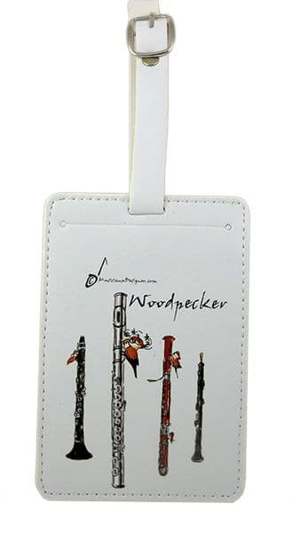 Music Themed Luggage Label – Woodwind Label | musical gifts online