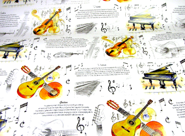 Wrapping Paper - Piano, Violin and Guitar
