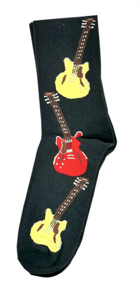 Yellow & Red Guitar Socks by Tie Studio
