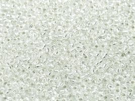 0001 SEED BEADS 15/0 CRYSTAL SILVER LINED*