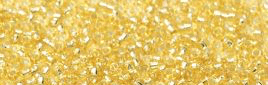 0003 SEED BEADS 15/0 SILVER LINED GOLD*