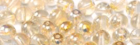 00030/98534 ROUND CZECH BEADS 4MM CRYSTAL LEMON RAINBOW (100 PIECES)