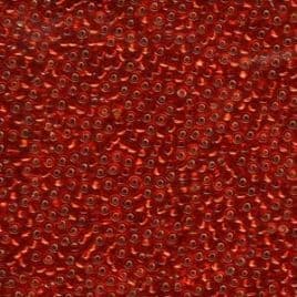 0011 SEED BEADS 11/0 SILVER LINED RUBY*