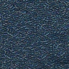 0085 DELICA 11/0 LINED BLUE/BLUE AB DB0085*