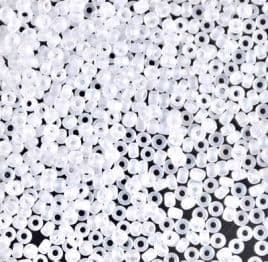 0131FR SEED BEADS 11/0 MATTED CRYSTAL AB