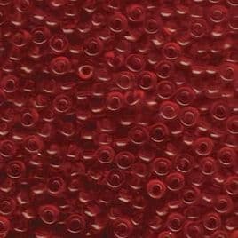 0141 SEED BEADS 15/0 TRANSPARENT RED