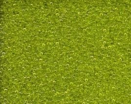 0143 SEED BEADS 11/0 TRANSPARENT CHARTREUSE