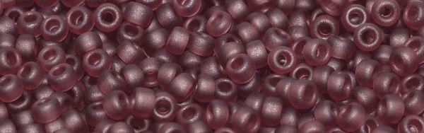 0153F SEED BEADS 11/0 MATTED DK.SMOKY AMETHYST*