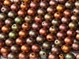 01640 ROUND CZECH BEADS METALLIC 6 MM PURPLE IRIS GOLD (50 pieces)