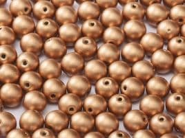 01770 ROUND CZECH BEADS METALLIC 6 MM VINTAGE COPPER (50 pieces)