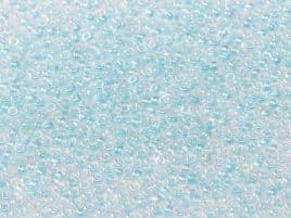 0269 SEED BEADS 11/0 GLACIER BLUE LINED CRYSTAL AB*