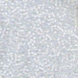 0284 SEED BEADS 11/0 WHITE LINED CRYSTAL AB