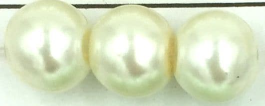 03 Ivory - cream- glass pearls - beads - all sizes