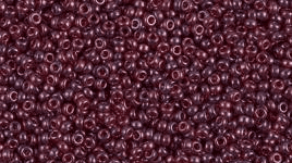 0313 SEED BEADS 15/0 CRANBERRY GOLD LUSTER*